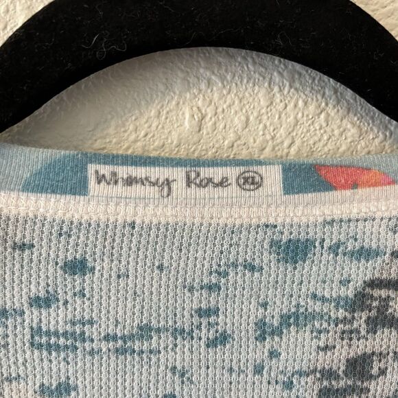 Whimsy Rose Women's Thermal Top Size XL Floral Colorful Boho Hippie Artsy - Picture 2 of 14